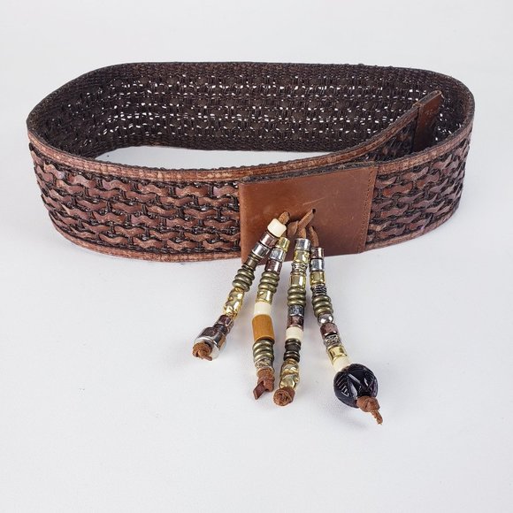 Nordstrom Accessories - Nordtstrom Woven Italian Vegan Leather Brown Belt